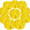 Silk Hydrangea Heads Artificial Flowers Heads with Stems-Pack of 10 (Yellow)